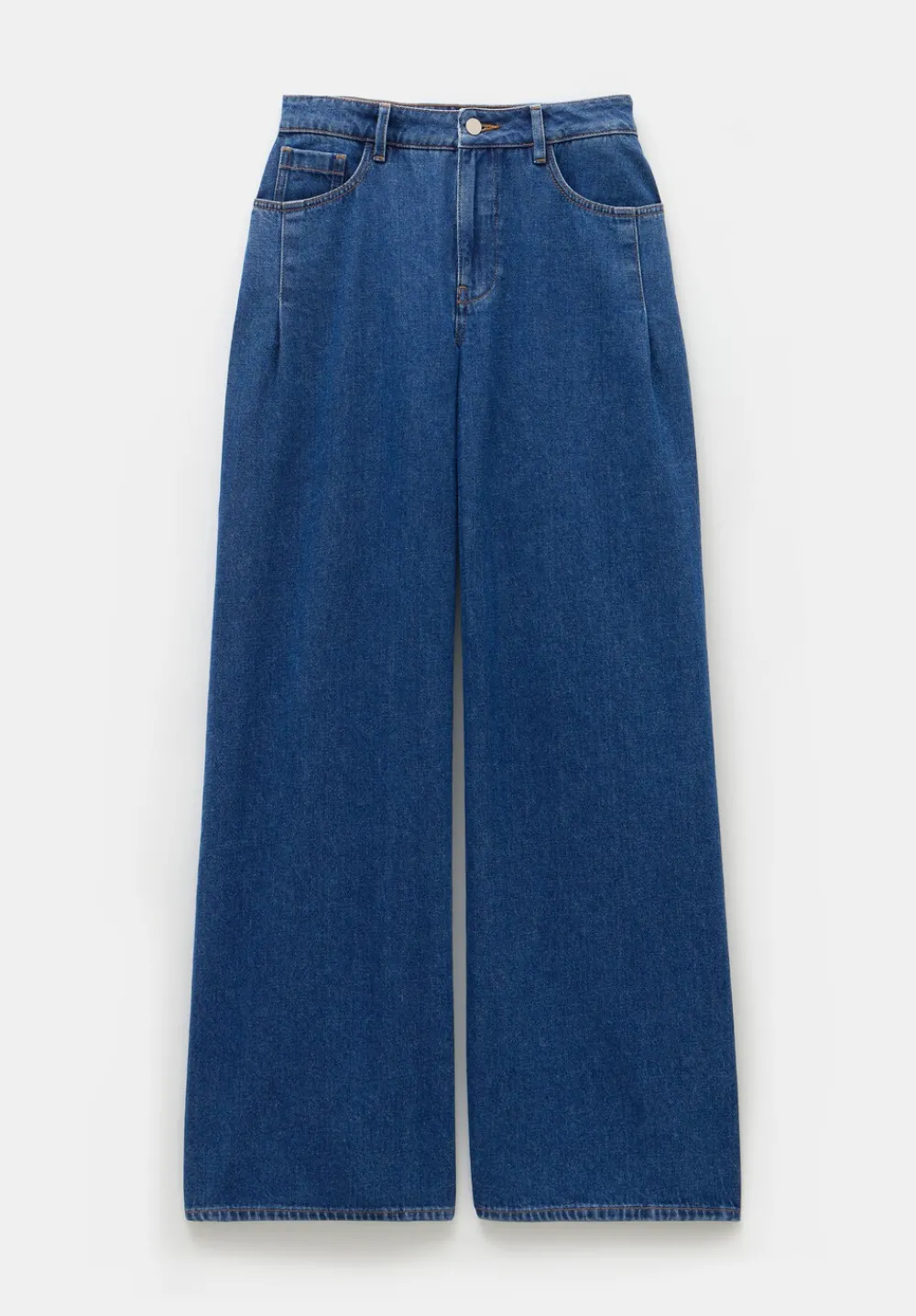hush Jeans|Nova Pintuck Wide Leg Jeans Mid Authentic