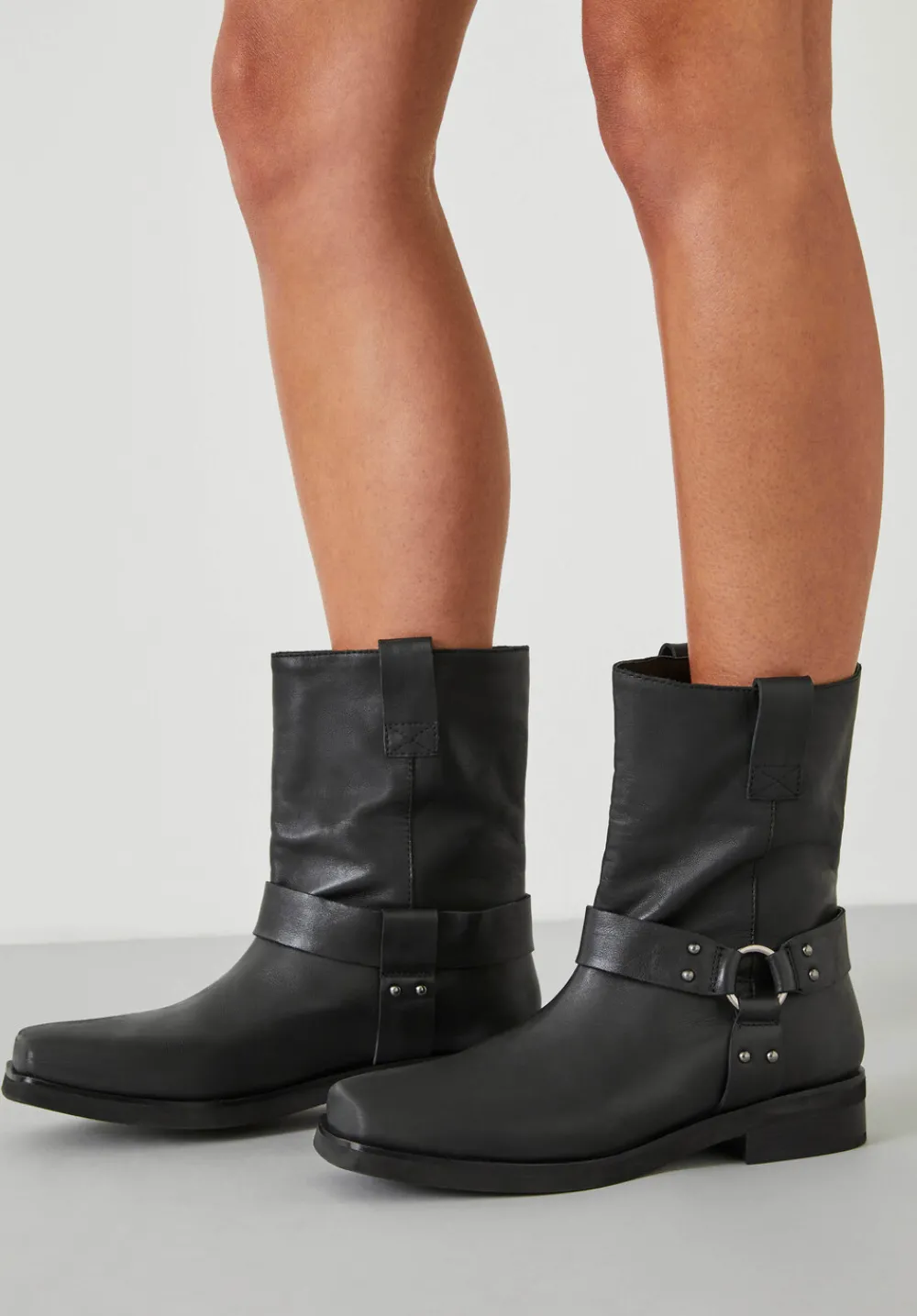 hush Boots|Oakley Leather Biker Boot Black