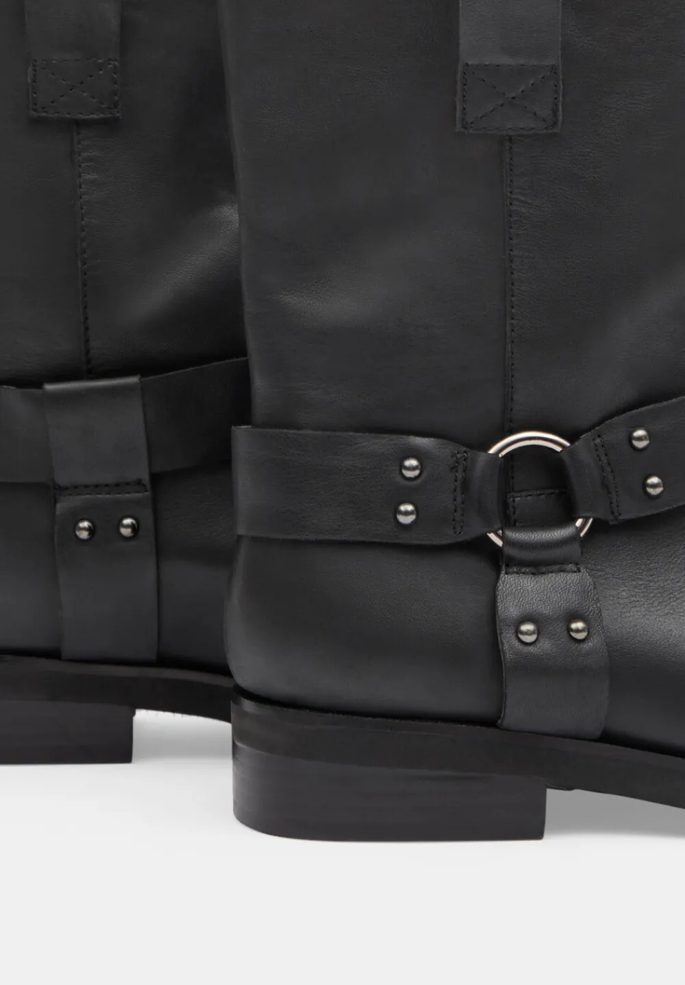 hush Boots|Oakley Leather Biker Boot Black