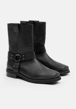 hush Boots|Oakley Leather Biker Boot Black