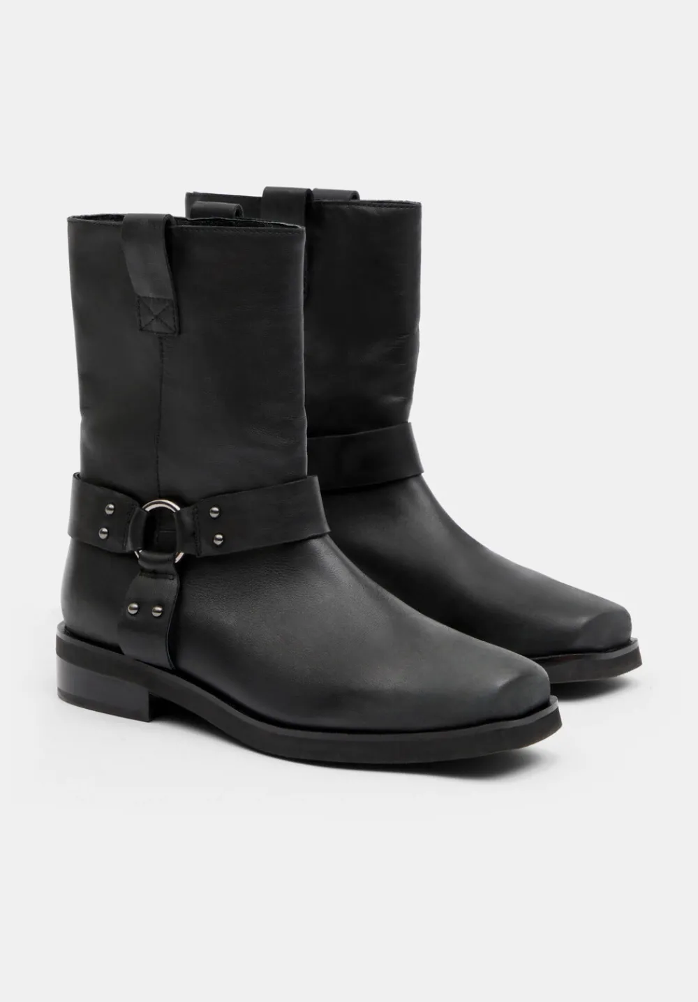 hush Boots|Oakley Leather Biker Boot Black