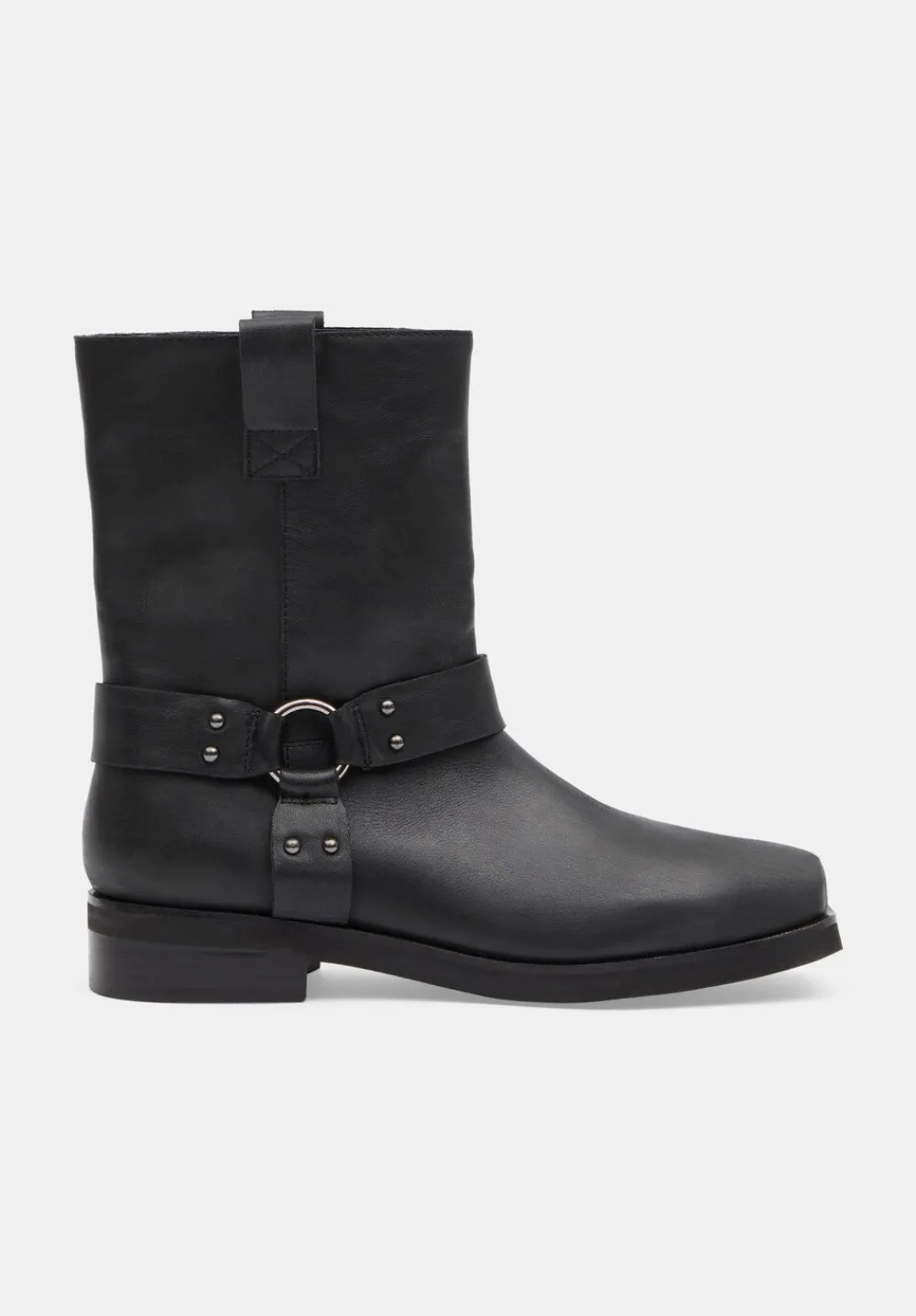 hush Boots|Oakley Leather Biker Boot Black