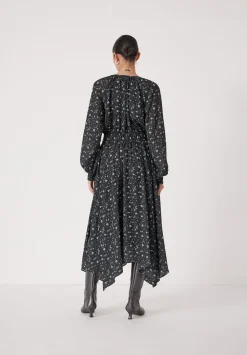 hush Dresses|Odelia Printed Long Sleeve Chiffon Dress Ditsy Floral Black