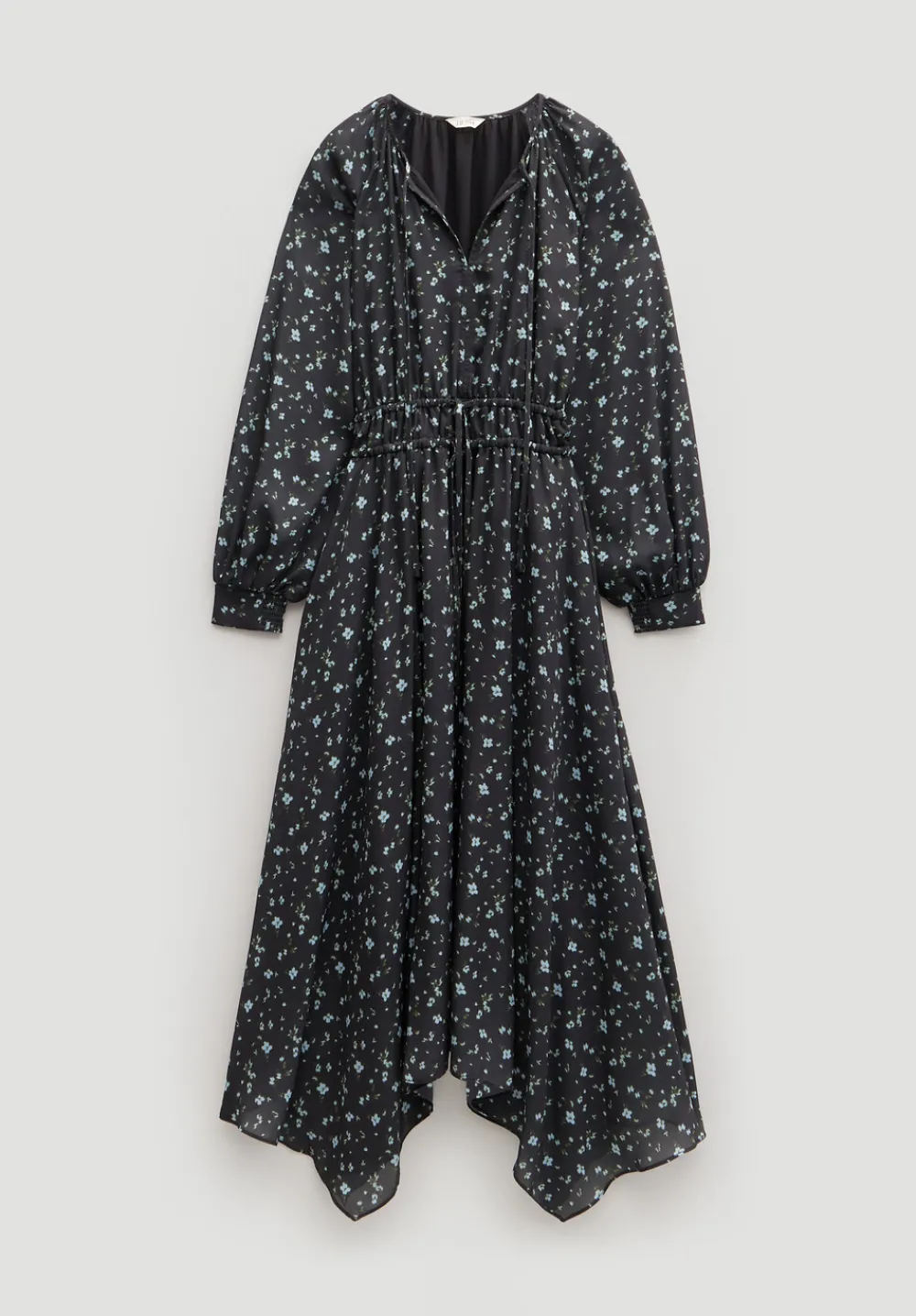 hush Dresses|Odelia Printed Long Sleeve Chiffon Dress Ditsy Floral Black
