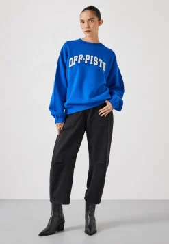 hush Sweatshirts & Hoodies|Off-Piste Towelling Graphic Sweatshirt Bright Blue