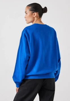 hush Sweatshirts & Hoodies|Off-Piste Towelling Graphic Sweatshirt Bright Blue