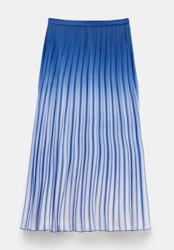 hush Skirts|Olivia Maxi Ombre Pleat Skirt Blue Ombre