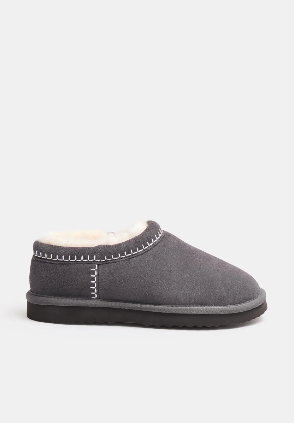 hush Slippers|Flats|Padded Collar Sheepskin Snug Slippers Grey
