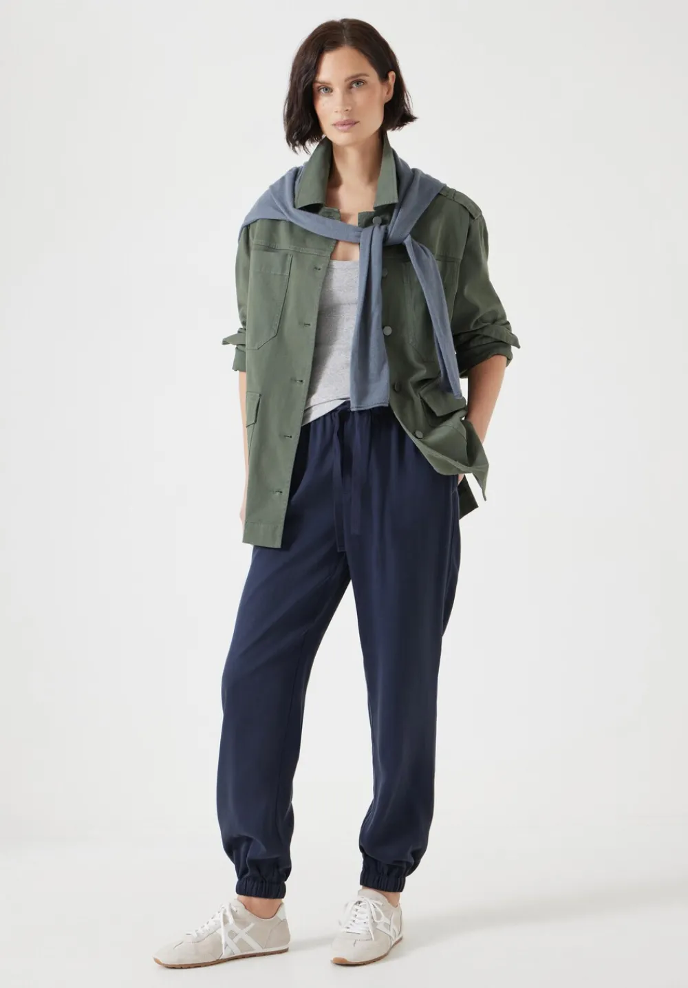hush Trousers|Paloma Pull On Trousers Dark Navy