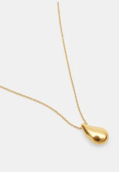 hush Jewellery|Parker Chunky Teardrop Pendant Necklace Gold
