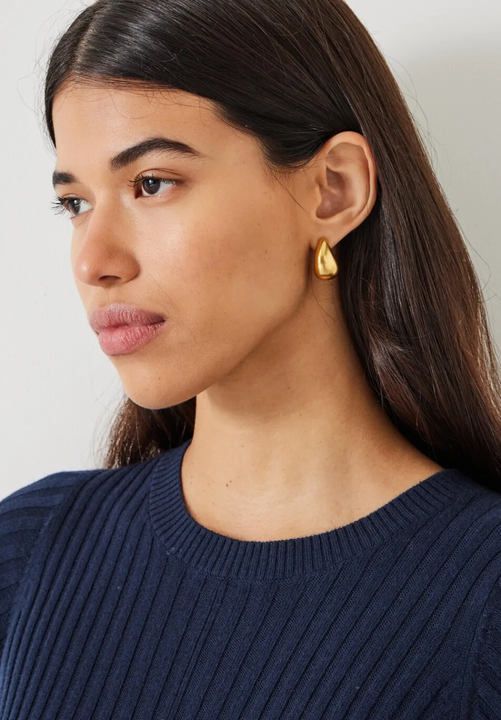 hush Jewellery|Parker Teardrop Hoop Earrings Gold