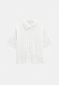 hush Tops & T-Shirts|Jumpers & Cardigans|Patchwork Stitch Knitted Top Soft White