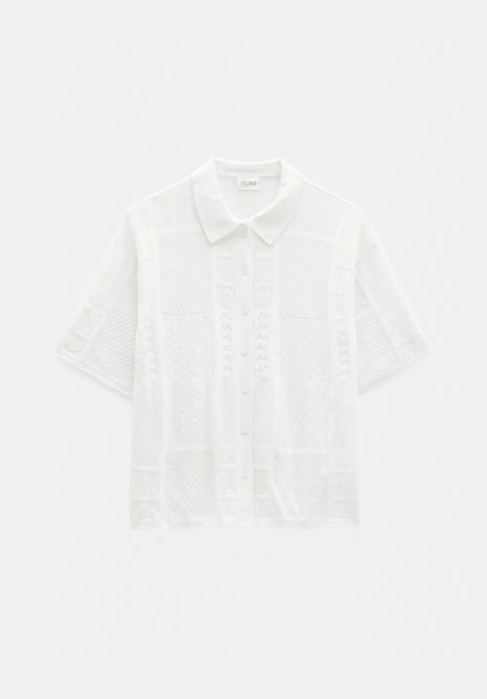 hush Tops & T-Shirts|Jumpers & Cardigans|Patchwork Stitch Knitted Top Soft White