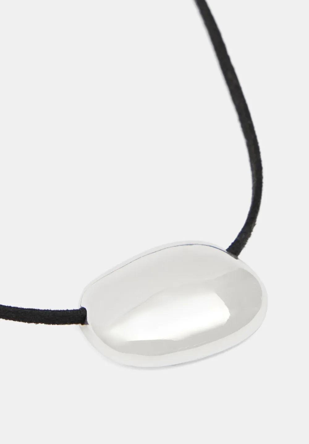 hush Jewellery|Pebble Pendant Cord Necklace Silver