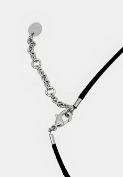hush Jewellery|Pebble Pendant Cord Necklace Silver