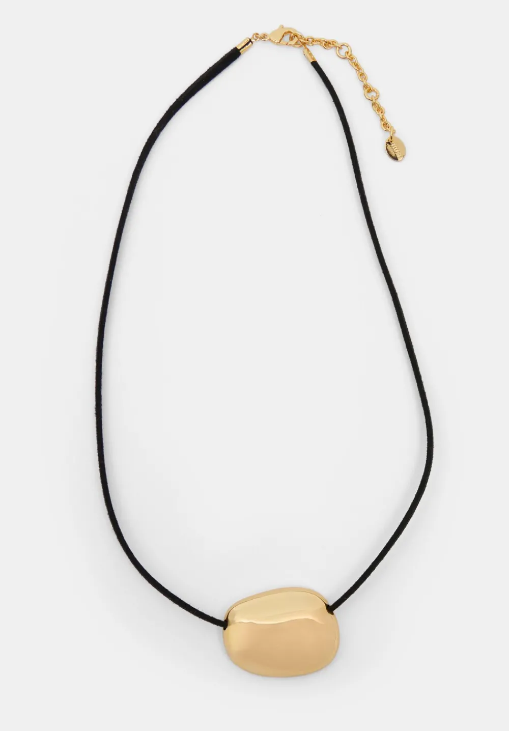 hush Jewellery|Pebble Pendant Cord Necklace Gold