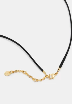 hush Jewellery|Pebble Pendant Cord Necklace Gold