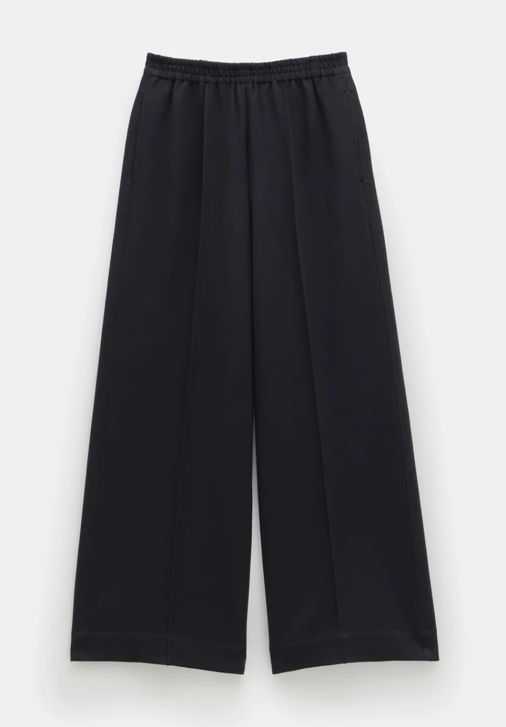 hush Trousers|Petunia Pintuck Wide Leg Trousers Black