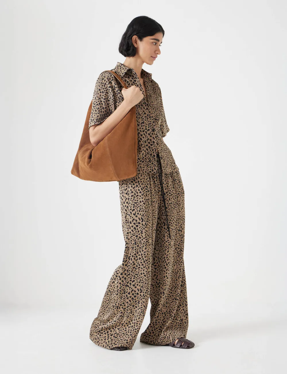 hush Jeans|Trousers|Petunia Printed Trousers Brown Animal Mark