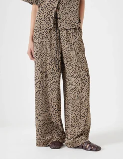 hush Jeans|Trousers|Petunia Printed Trousers Brown Animal Mark