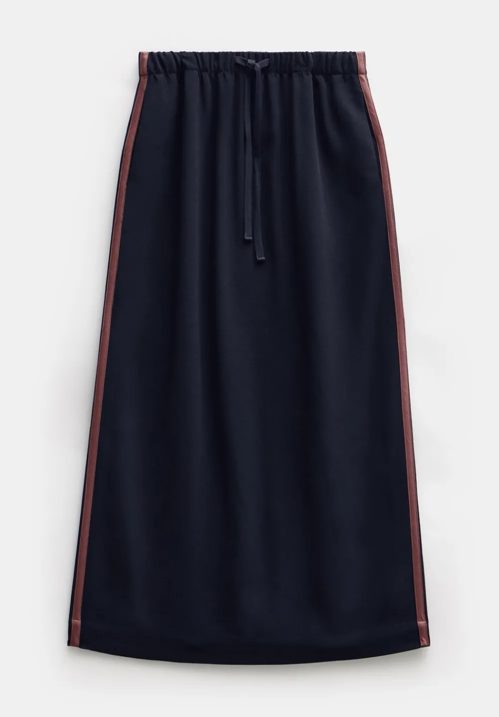 hush Skirts|Petunia Side Stripe Midi Skirt Navy