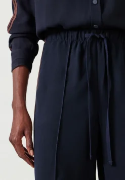 hush Trousers|Petunia Side Stripe Trousers Navy