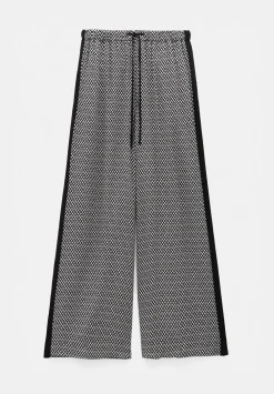 hush Jeans|Trousers|Petunia Wide Leg Trousers Triangles Black