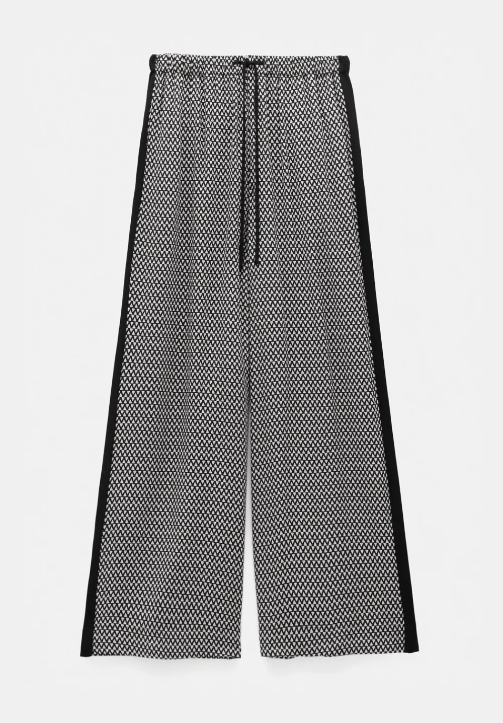 hush Jeans|Trousers|Petunia Wide Leg Trousers Triangles Black