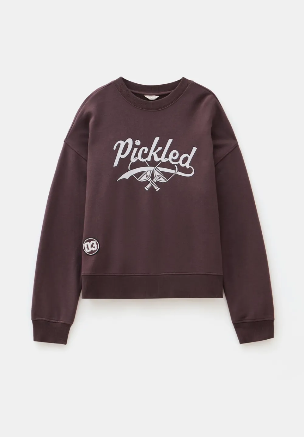 hush Sweatshirts & Hoodies|Pickled Graphic Sweatshirt Fudge Brown