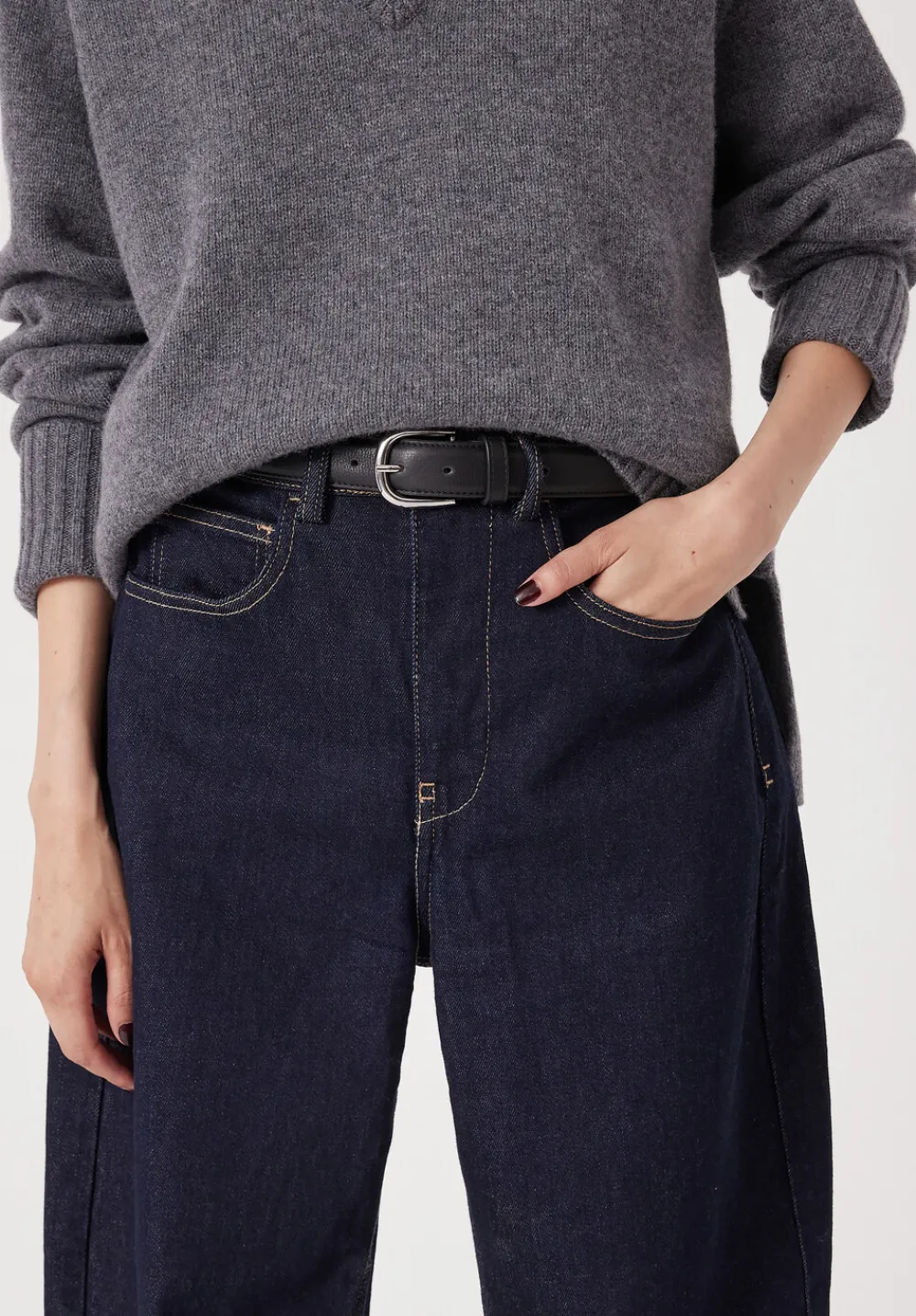 hush Belts|Polly Leather Belt Black