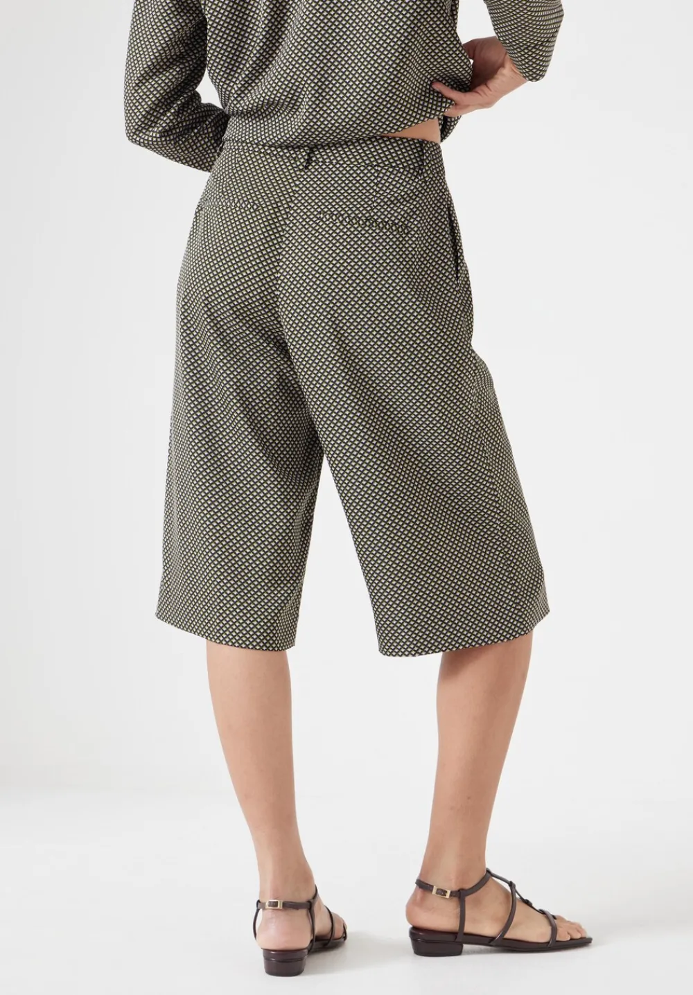 hush Shorts|Printed Bermuda Short Green Mini Geo