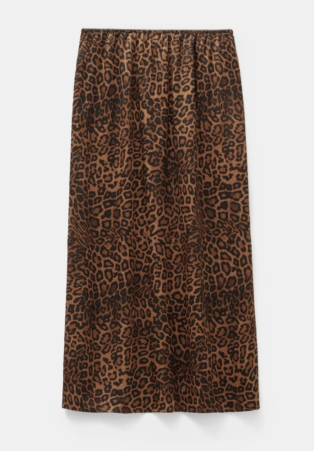 hush Skirts|Jeans|Printed Midi Skirt Brown Leopard Print