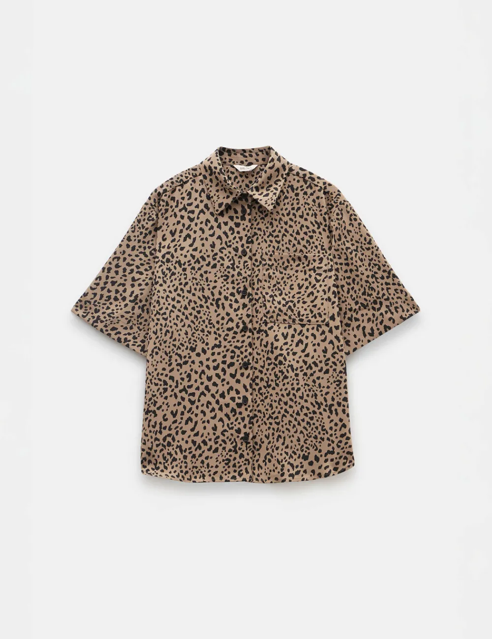 hush Tops & T-Shirts|Shirts & Blouses|Printed Short Sleeve Shirt Brown Animal Mark
