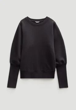 hush Sweatshirts & Hoodies|Puff Sleeve Sweatshirt Black