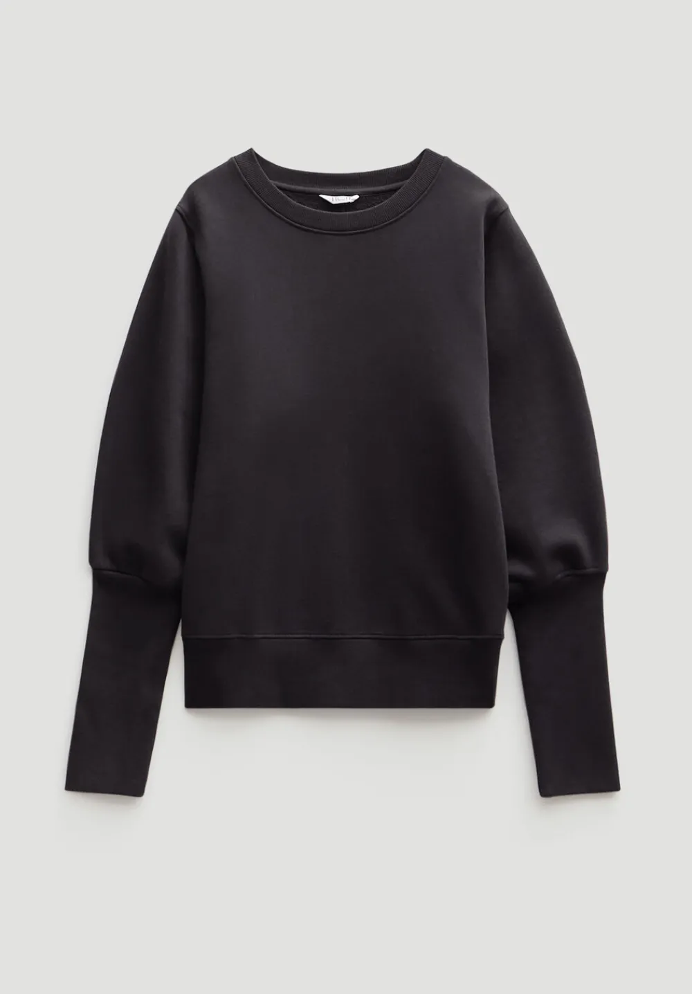 hush Sweatshirts & Hoodies|Puff Sleeve Sweatshirt Black