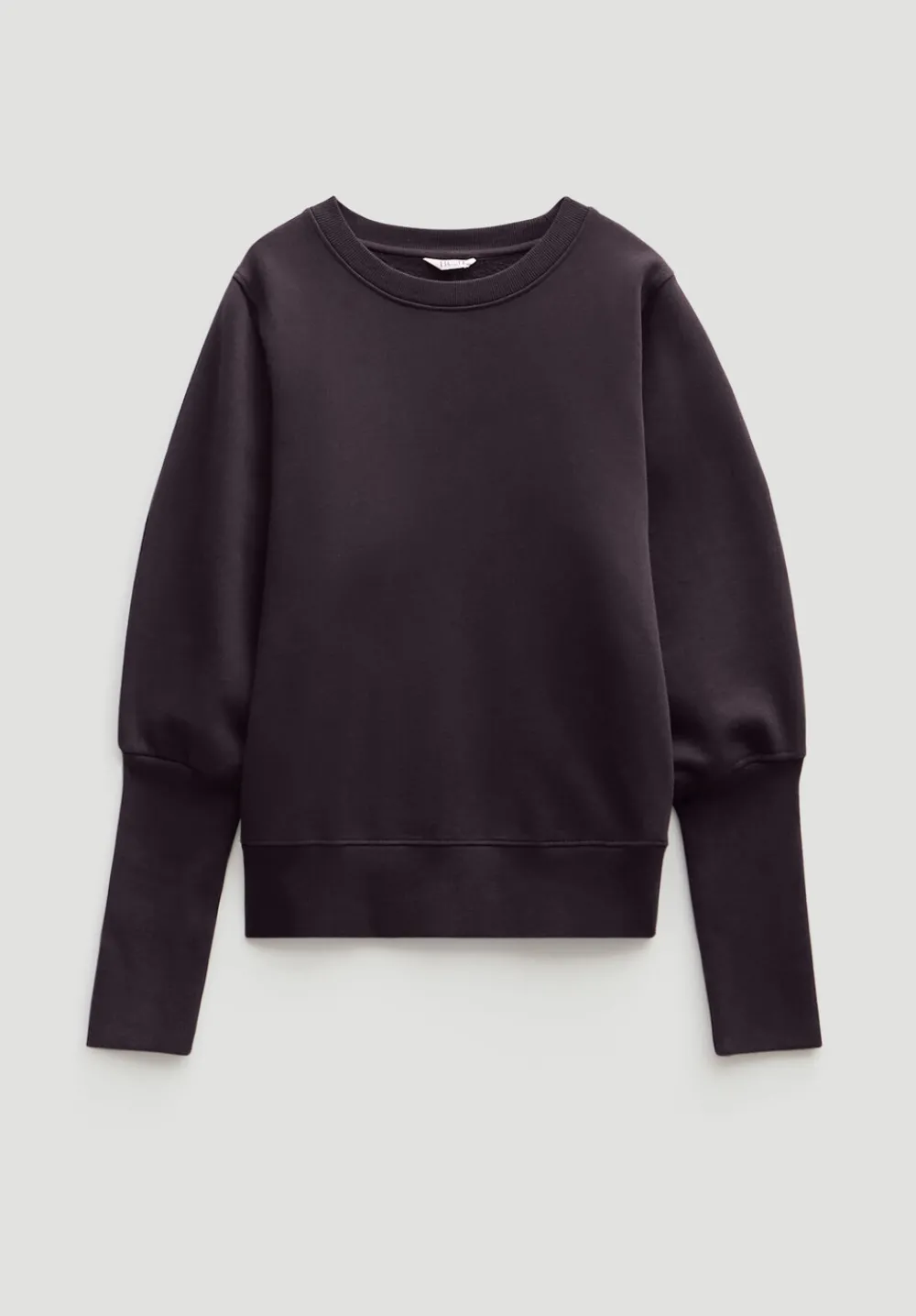 hush Sweatshirts & Hoodies|Puff Sleeve Sweatshirt Burgundy Purple