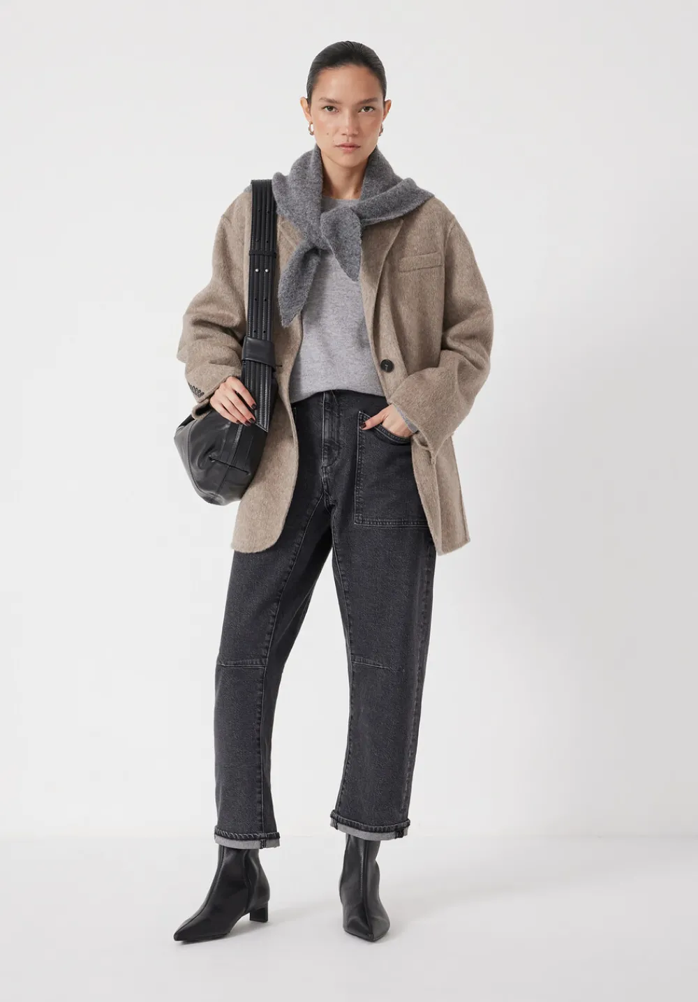 hush Jackets & Coats|Pure Wool Double Faced Blazer OATMEAL MARL