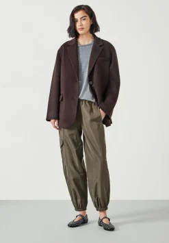 hush Jackets & Coats|Pure Wool Double Faced Blazer Chocolate