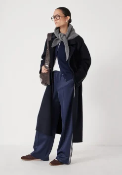 hush Jackets & Coats|Pure Wool Double Faced Coat Navy