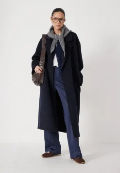 hush Jackets & Coats|Pure Wool Double Faced Coat Navy