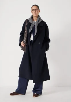 hush Jackets & Coats|Pure Wool Double Faced Coat Navy