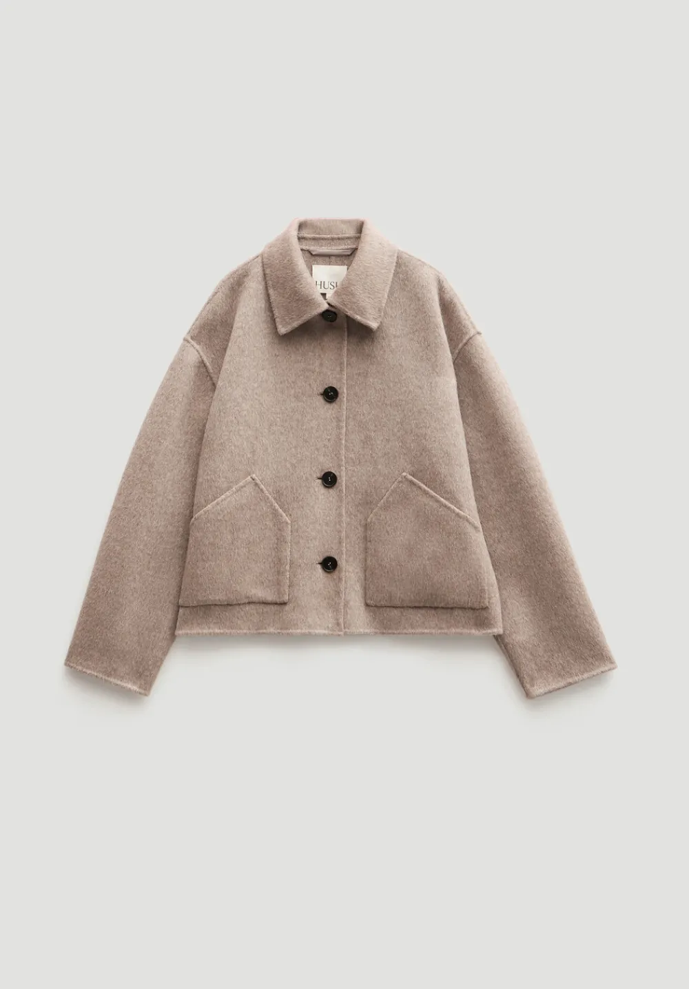 hush Jackets & Coats|Pure Wool Double Faced Jacket OATMEAL MARL