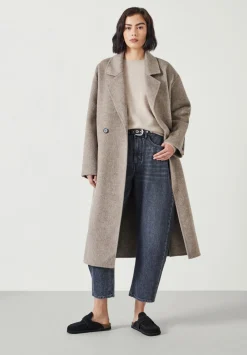 hush Jackets & Coats|Pure Wool Double Faced Oversized Coat OATMEAL MARL