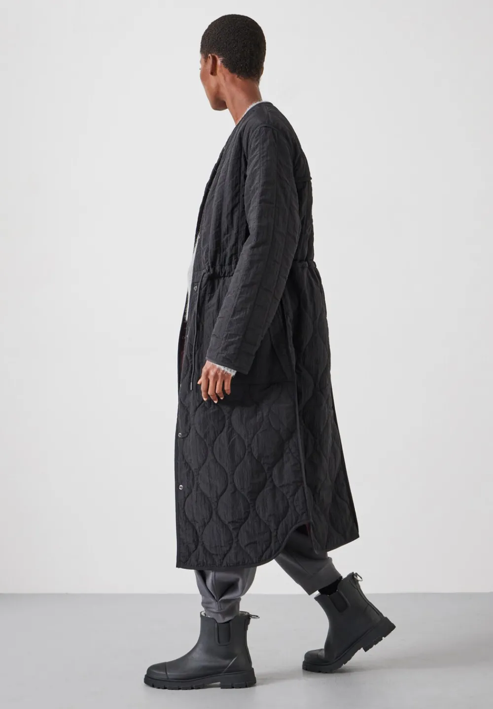hush Jackets & Coats|Quilted Reversible Jacket Black/Burgundy Red