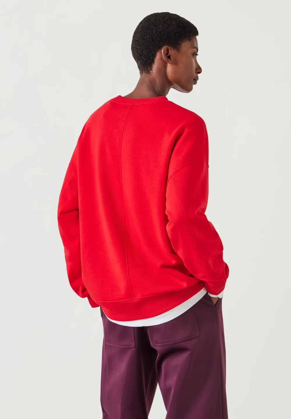 hush Sweatshirts & Hoodies|Quinn Oversized Sweatshirt Bright Red