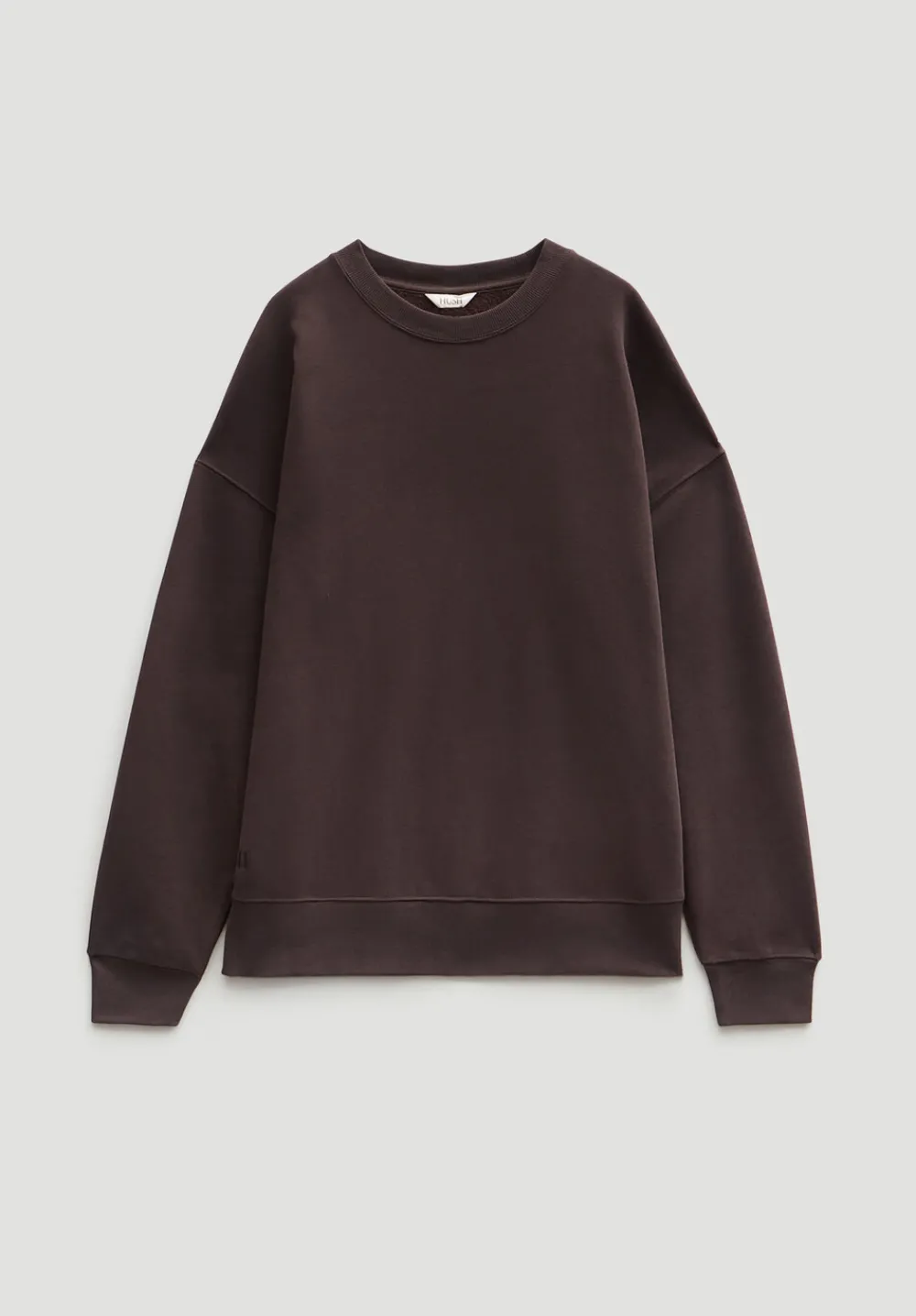 hush Sweatshirts & Hoodies|Quinn Oversized Sweatshirt Dark Brown