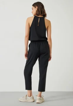 hush Jumpsuits|Racer Back Jersey Jumpsuit Black