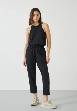 hush Jumpsuits|Racer Back Jersey Jumpsuit Black