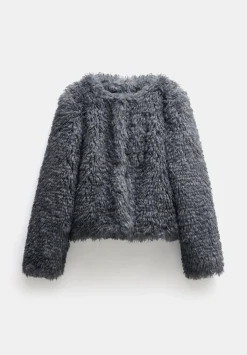 hush Jackets & Coats|Rachel Faux Fur Jacket DARK GREY