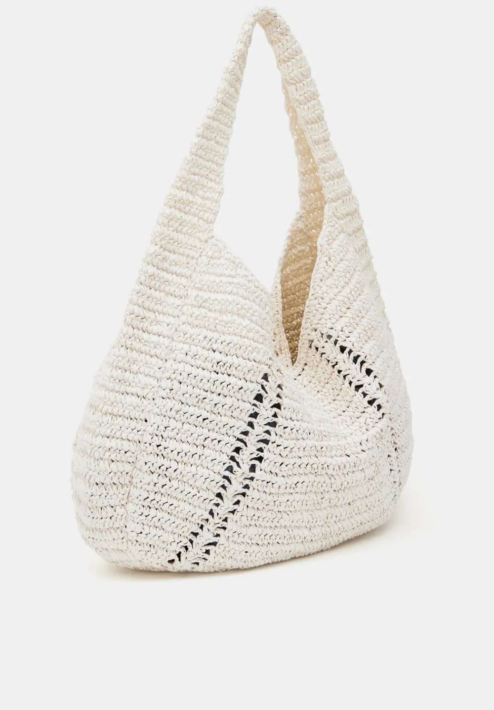 hush Bags|Raffia Oversized Tote Bag Off White